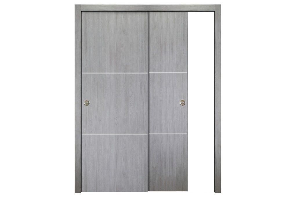 Nova Italia Flush 06 Light Grey Laminate Interior Door - Bypass Door