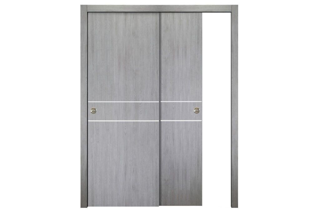 Nova Italia Flush 08 Light Grey Laminate Interior Door - Bypass Door
