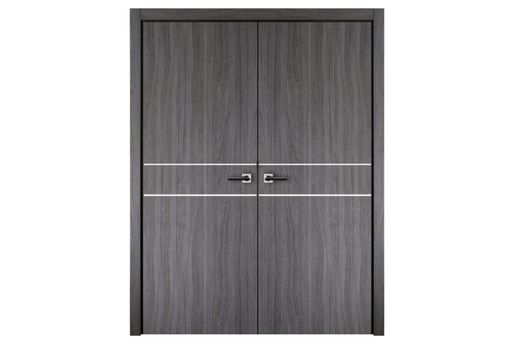 Nova Italia Flush 08 Swiss Elm Laminate Interior Door - Double Door