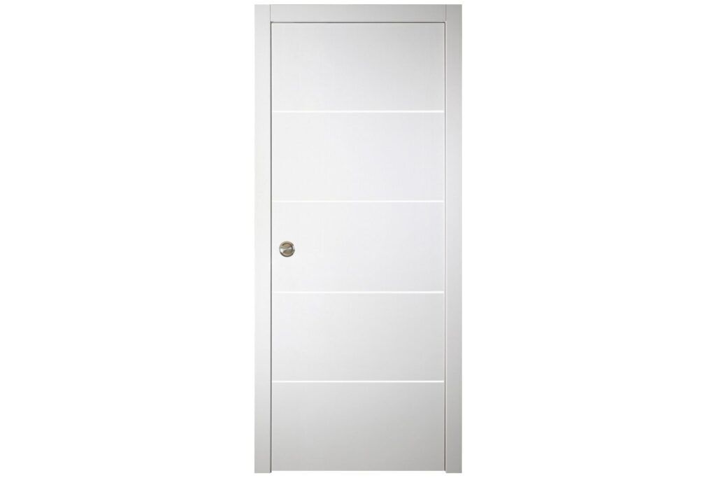 Nova Italia Flush 10 Alaskan White Laminate Interior Door - Single Pocket