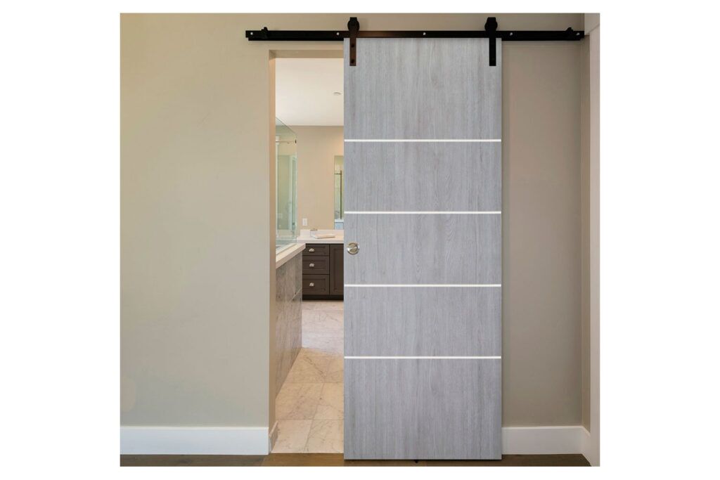 Nova Italia Flush 10 Light Grey Laminate Interior Door - Barn Door