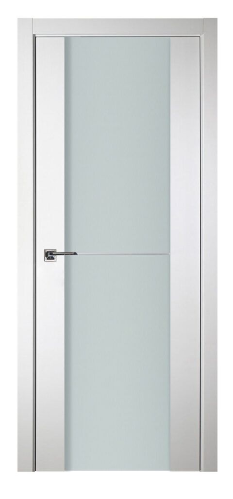 Nova Italia Vetro 1H Alaskan White Laminate Interior Door
