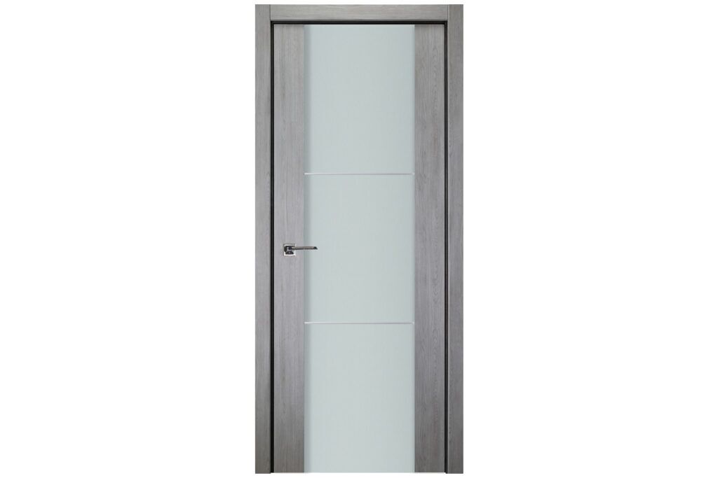 Nova Italia Vetro 2H Light Grey Laminate Interior Door - Single Door