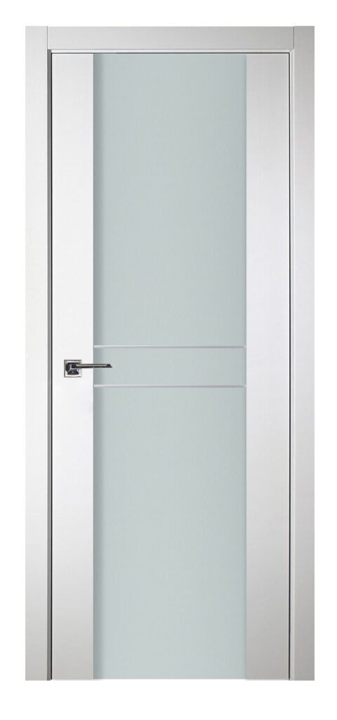 Nova Italia Vetro 2HC Alaskan White Laminate Interior Door