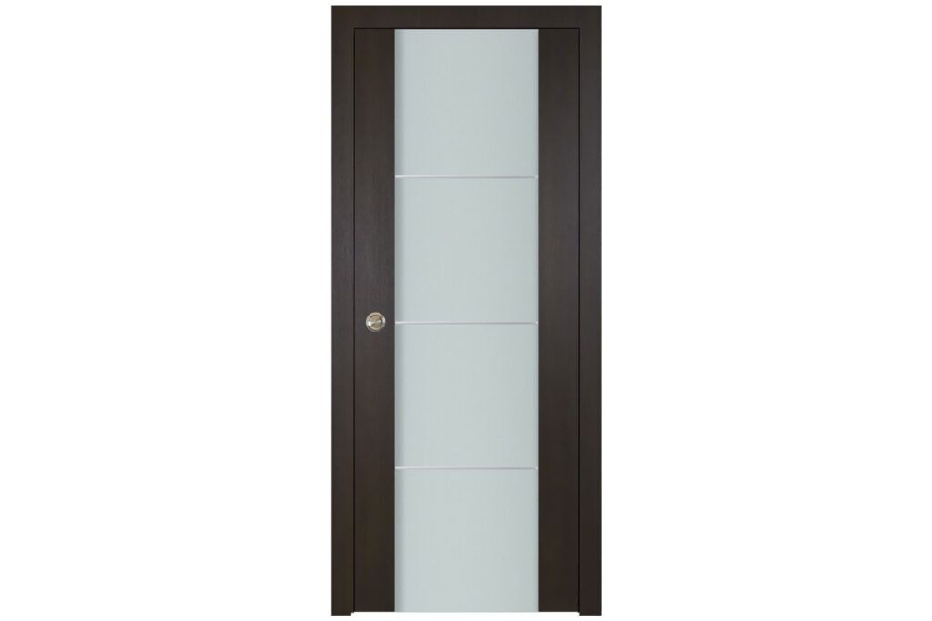 Nova Italia Vetro 3H Premium Wenge Laminate Interior Door - Single Pocket