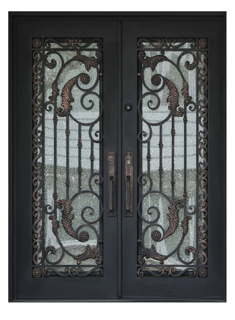 Nova Royal Series Wrought Iron Custom Exterior Door Style 008
