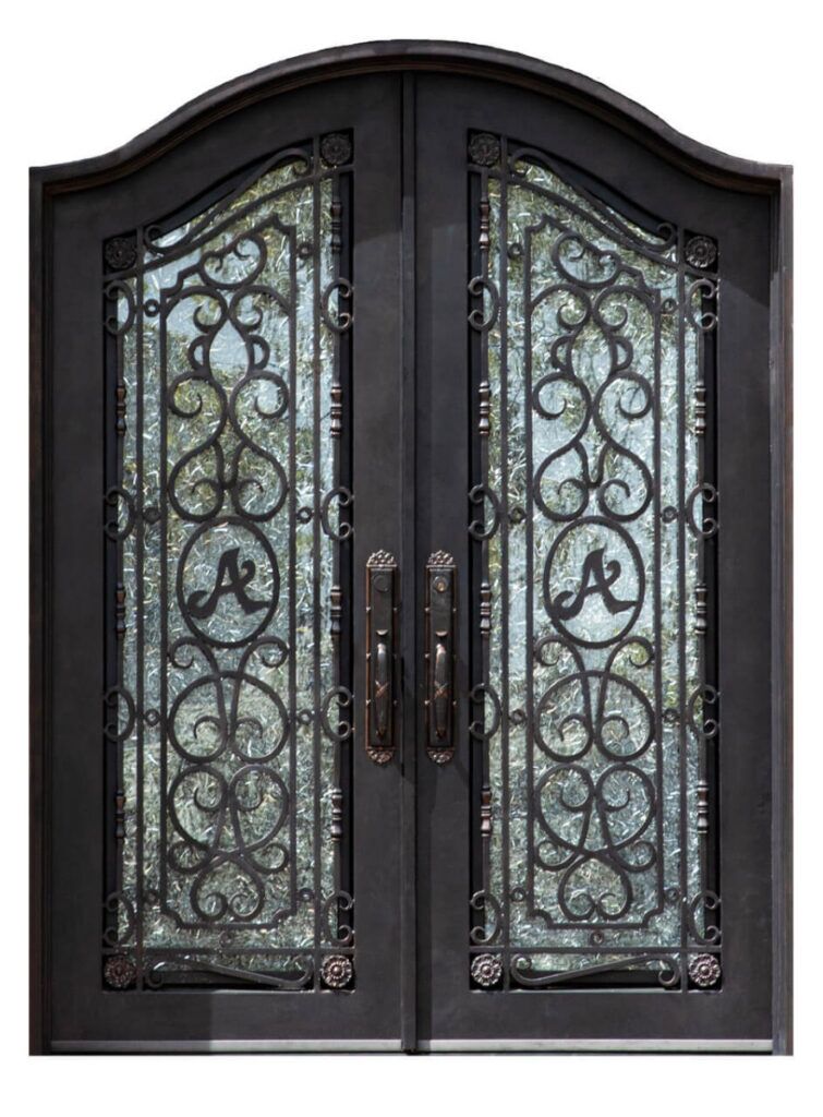 Nova Royal Series Wrought Iron Custom Exterior Door Style 010
