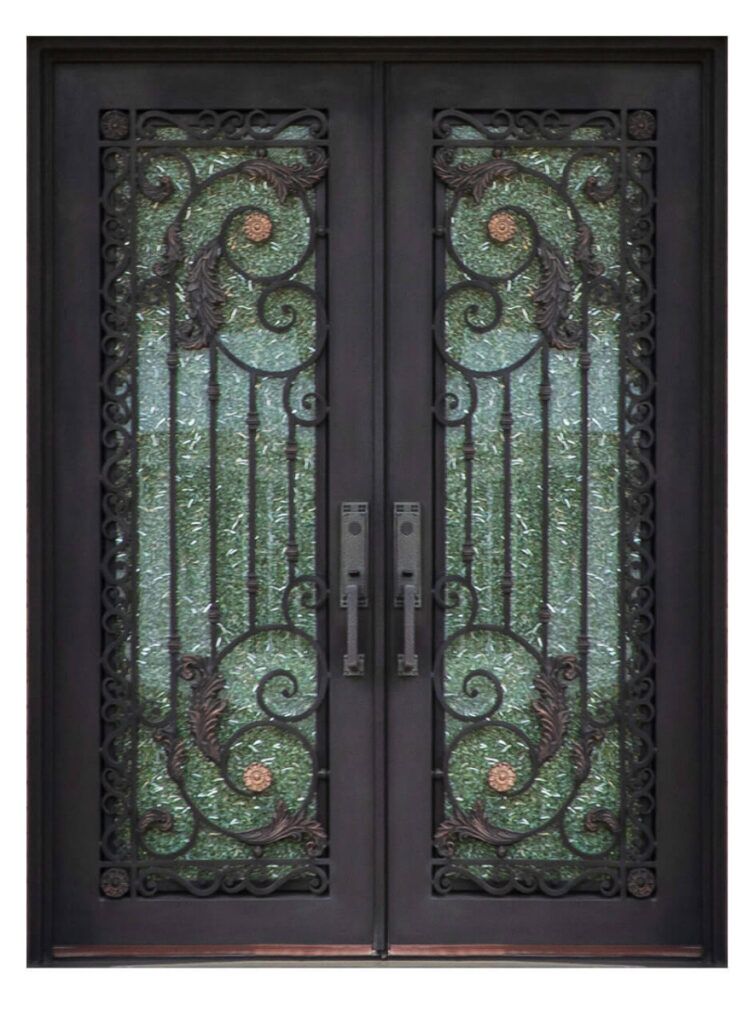 Nova Royal Series Wrought Iron Custom Exterior Door Style 013