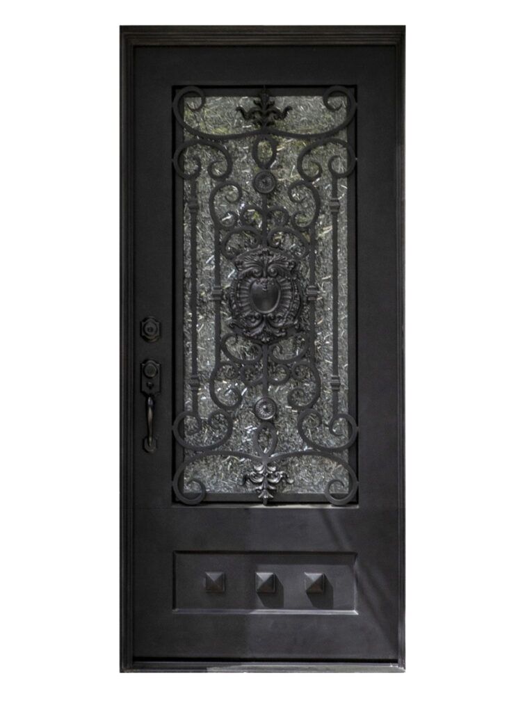 Nova Royal Series Wrought Iron Custom Exterior Door Style 014