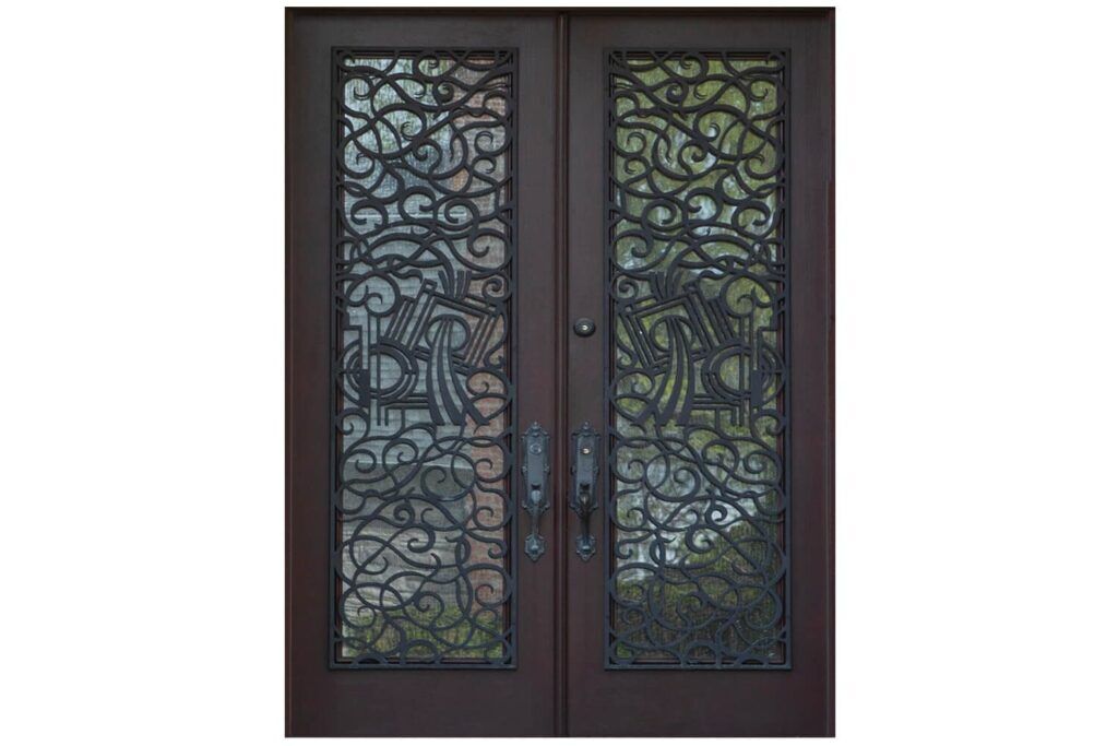 Nova Royal Series Wrought Iron Custom Exterior Door Style 017