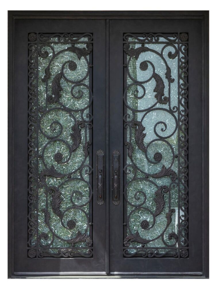 Nova Royal Series Wrought Iron Custom Exterior Door Style 018