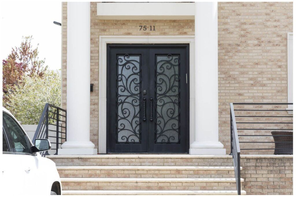 Nova Royal Series Wrought Iron Custom Exterior Door Style 018