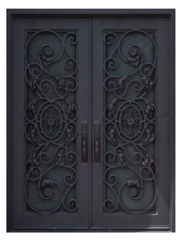 Nova Royal Series Wrought Iron Custom Exterior Door Style 020