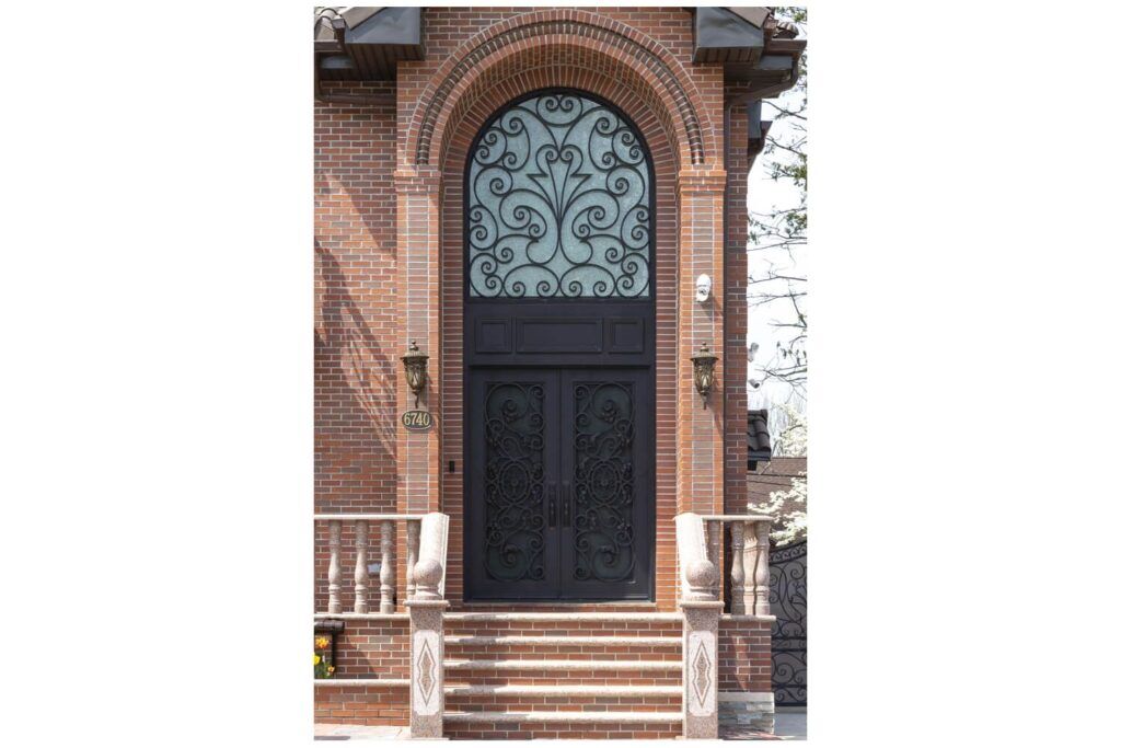 Nova Royal Series Wrought Iron Custom Exterior Door Style 020