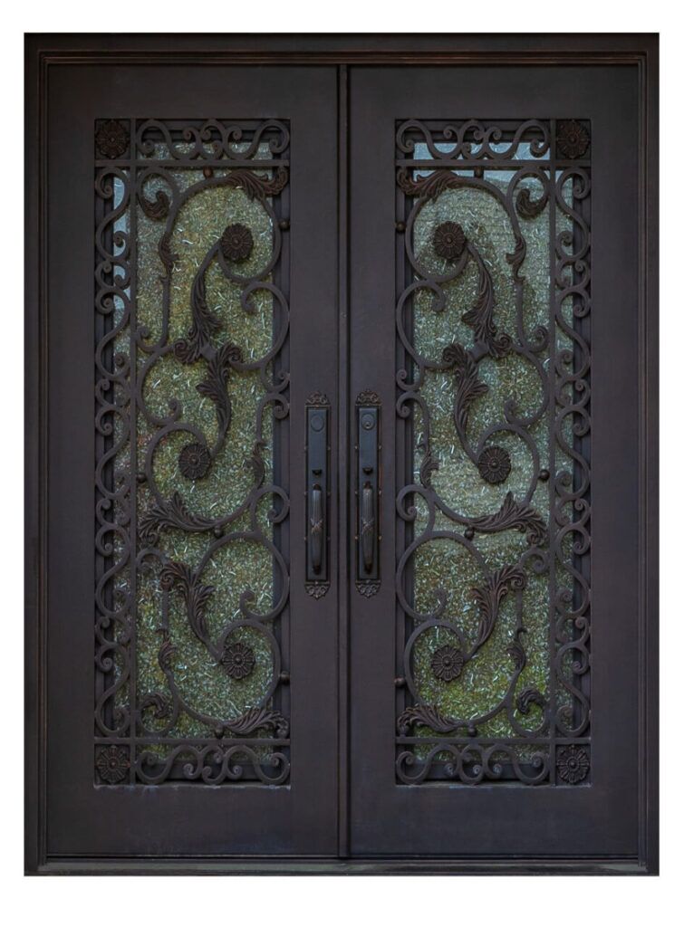 Nova Royal Series Wrought Iron Custom Exterior Door Style 026