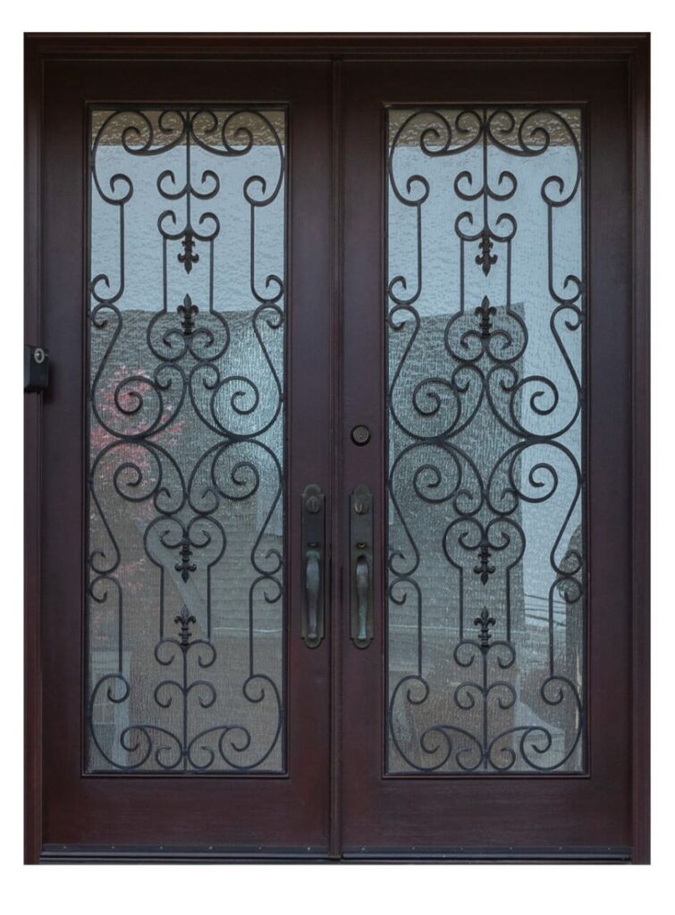 Nova Royal Series Wrought Iron Custom Exterior Door Style 027