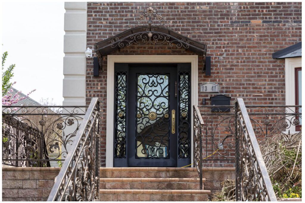 Nova Royal Series Wrought Iron Custom Exterior Door Style 028