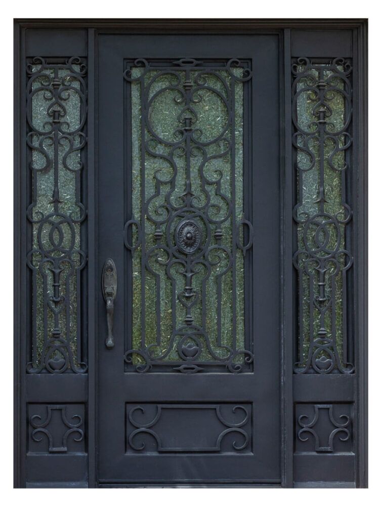 Nova Royal Series Wrought Iron Custom Exterior Door Style 029