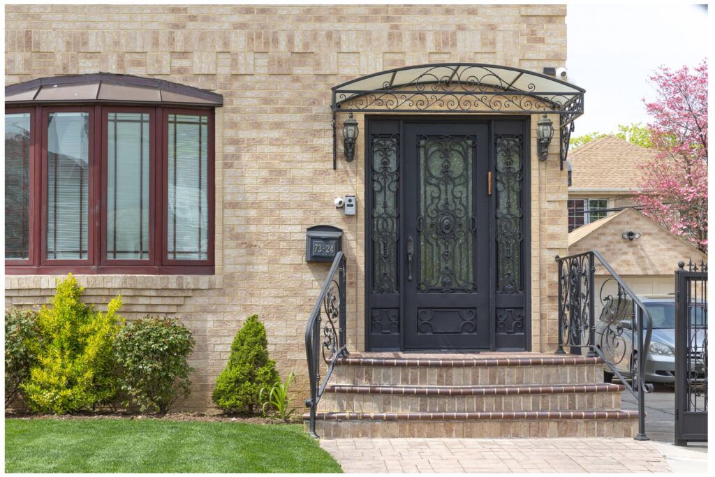 Nova Royal Series Wrought Iron Custom Exterior Door Style 029