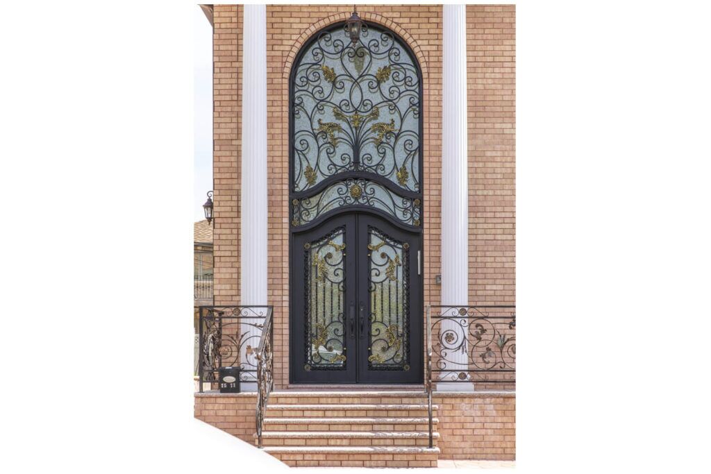 Nova Royal Series Wrought Iron Custom Exterior Door Style 036