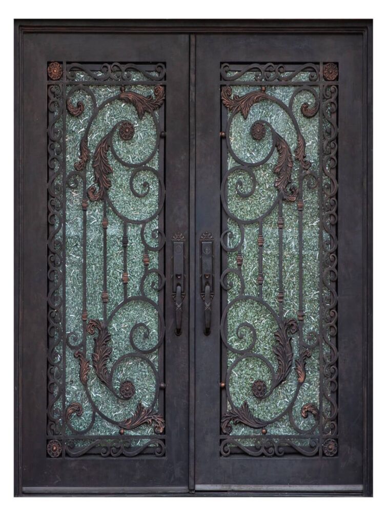 Nova Royal Series Wrought Iron Custom Exterior Door Style 037