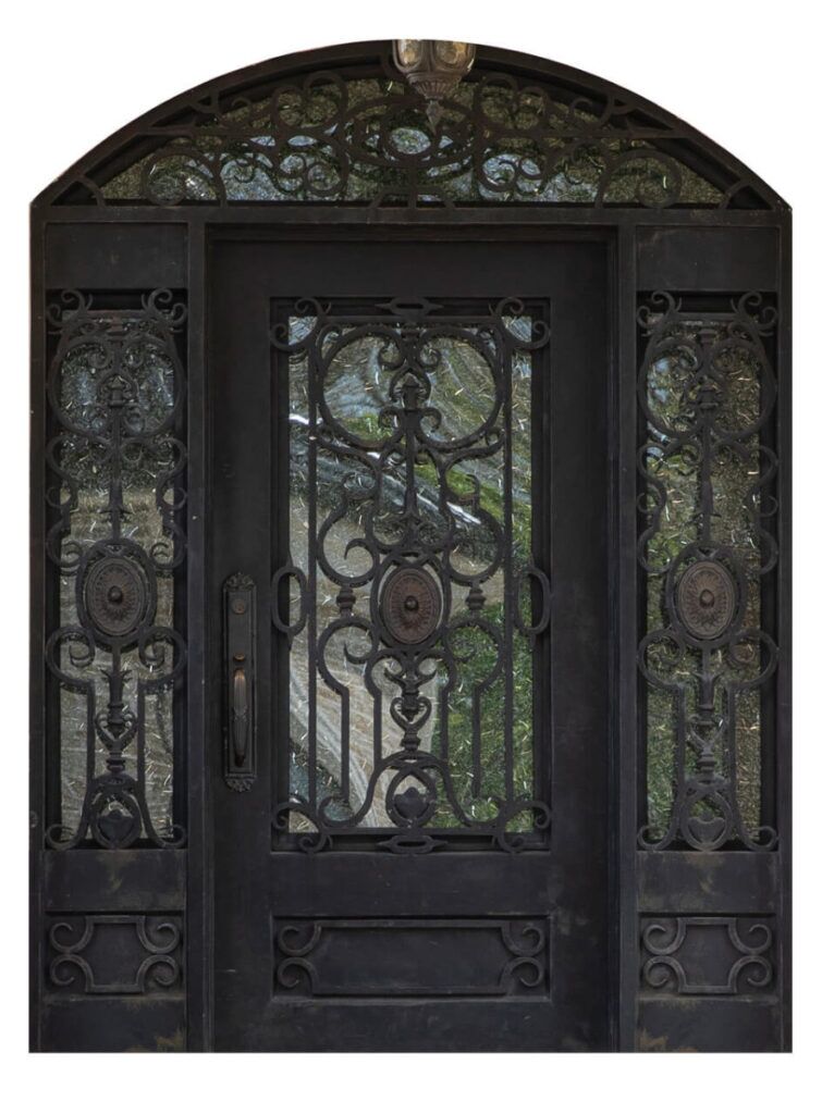 Nova Royal Series Wrought Iron Custom Exterior Door Style 040