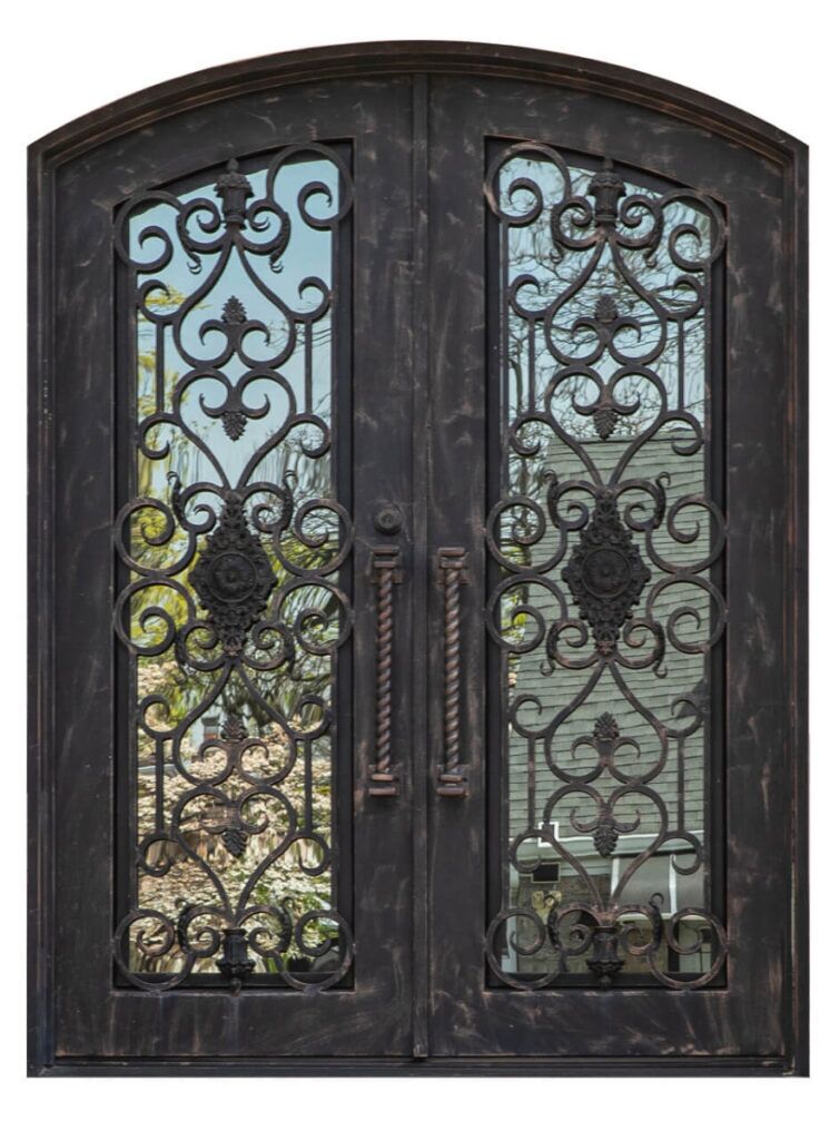 Nova Royal Series Wrought Iron Custom Exterior Door Style 041