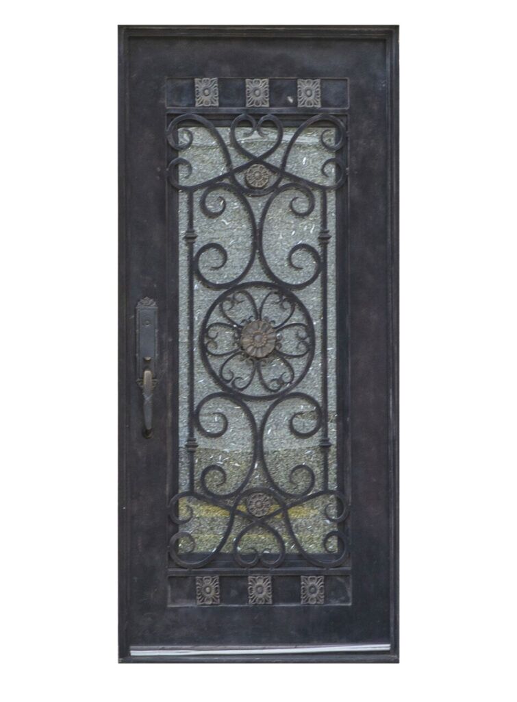 Nova Royal Series Wrought Iron Custom Exterior Door Style 042