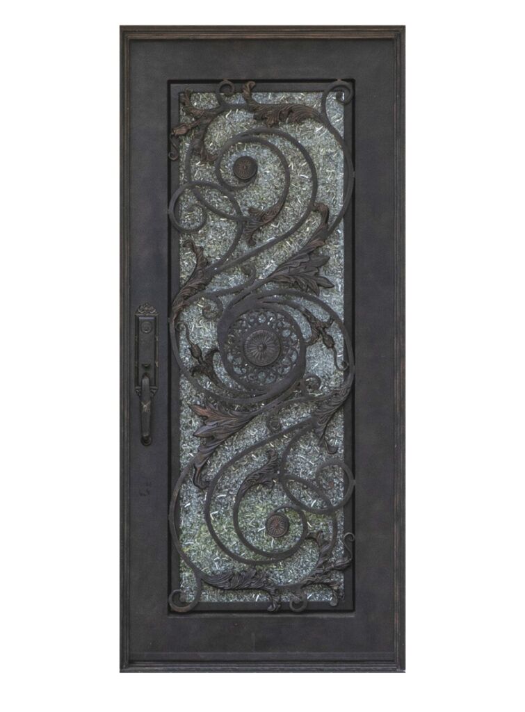 Nova Royal Series Wrought Iron Custom Exterior Door Style 043