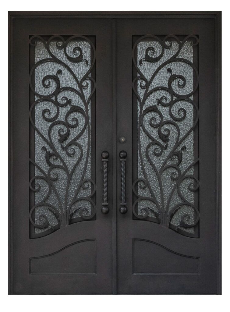 Nova Royal Series Wrought Iron Custom Exterior Door Style 044