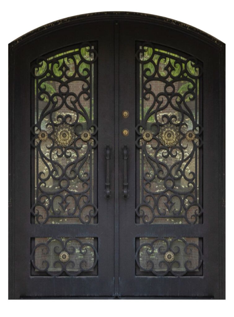 Nova Royal Series Wrought Iron Custom Exterior Door Style 045