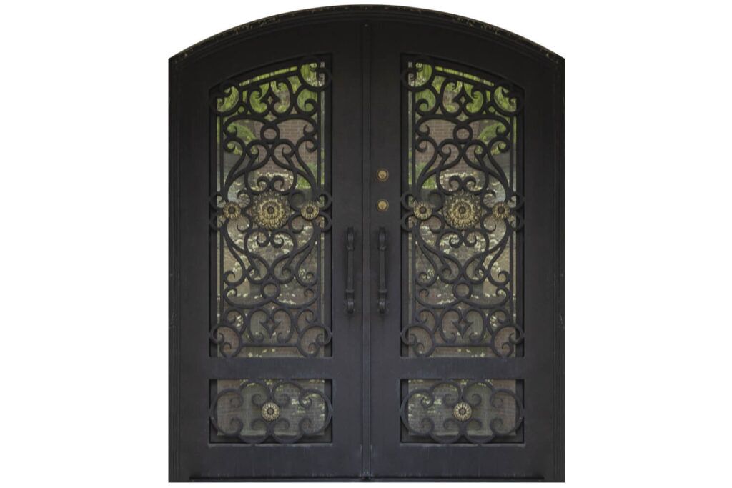 Nova Royal Series Wrought Iron Custom Exterior Door Style 045