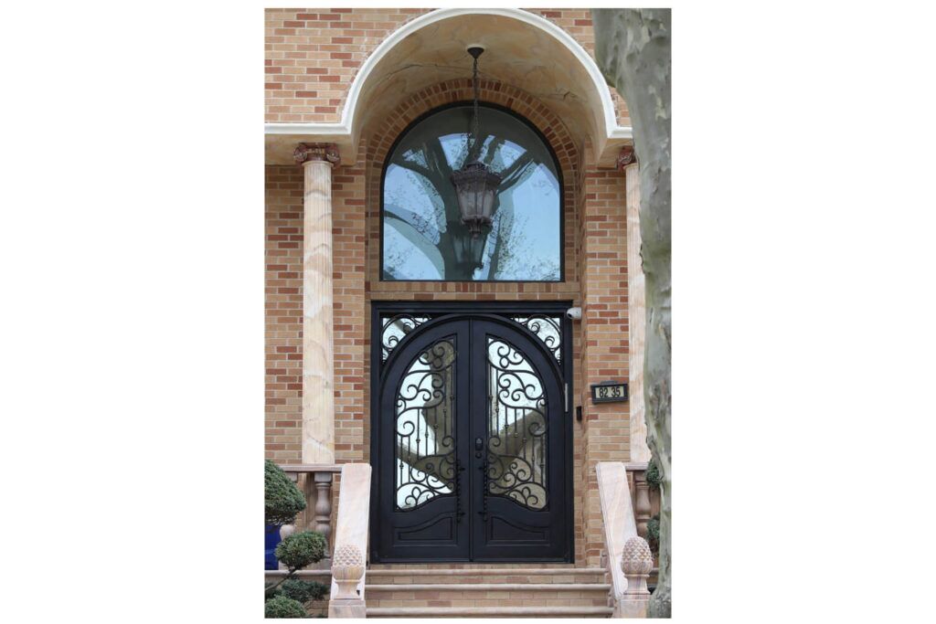 Nova Royal Series Wrought Iron Custom Exterior Door Style 046