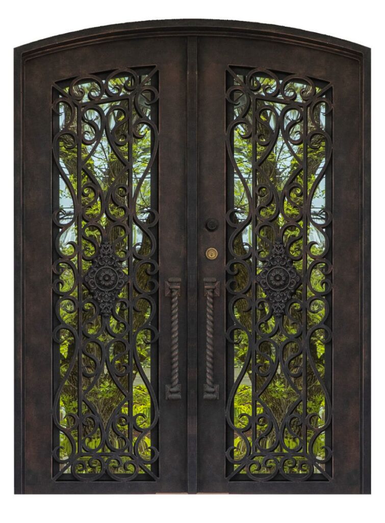 Nova Royal Series Wrought Iron Custom Exterior Door Style 048