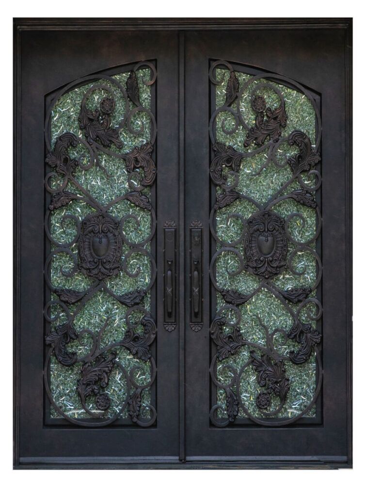 Nova Royal Series Wrought Iron Custom Exterior Door Style 049