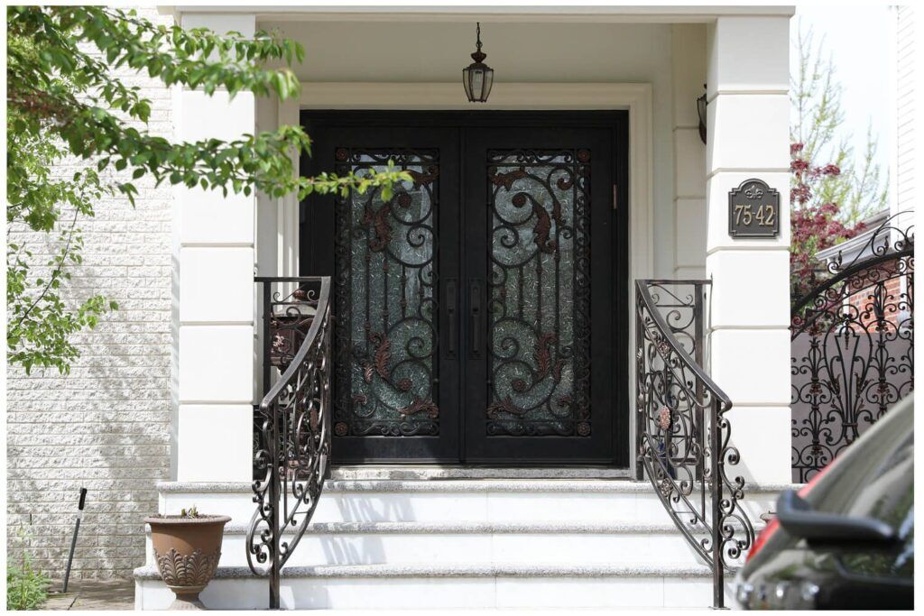 Nova Royal Series Wrought Iron Custom Exterior Door Style 006