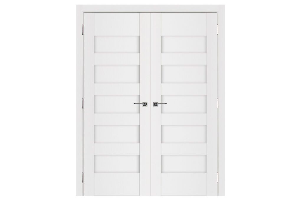 Nova Stile 040 Soft White Laminated Modern Interior Door - Double Door