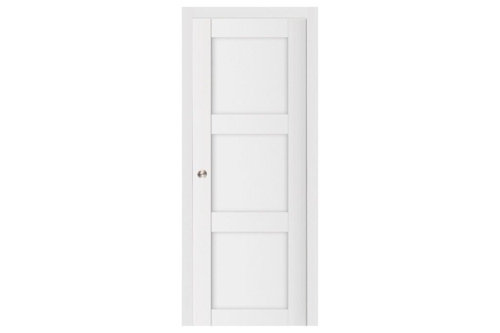 Nova Stile 025 Soft White Laminated Modern Interior Door - Single Pocket
