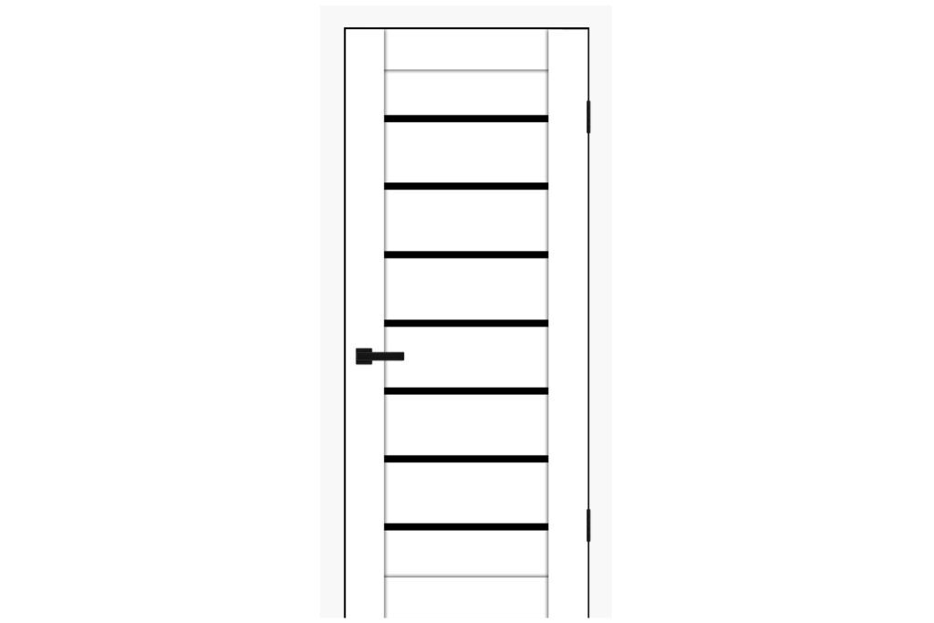 Domino 01 Soft White Laminated Modern Interior Door - Single Door