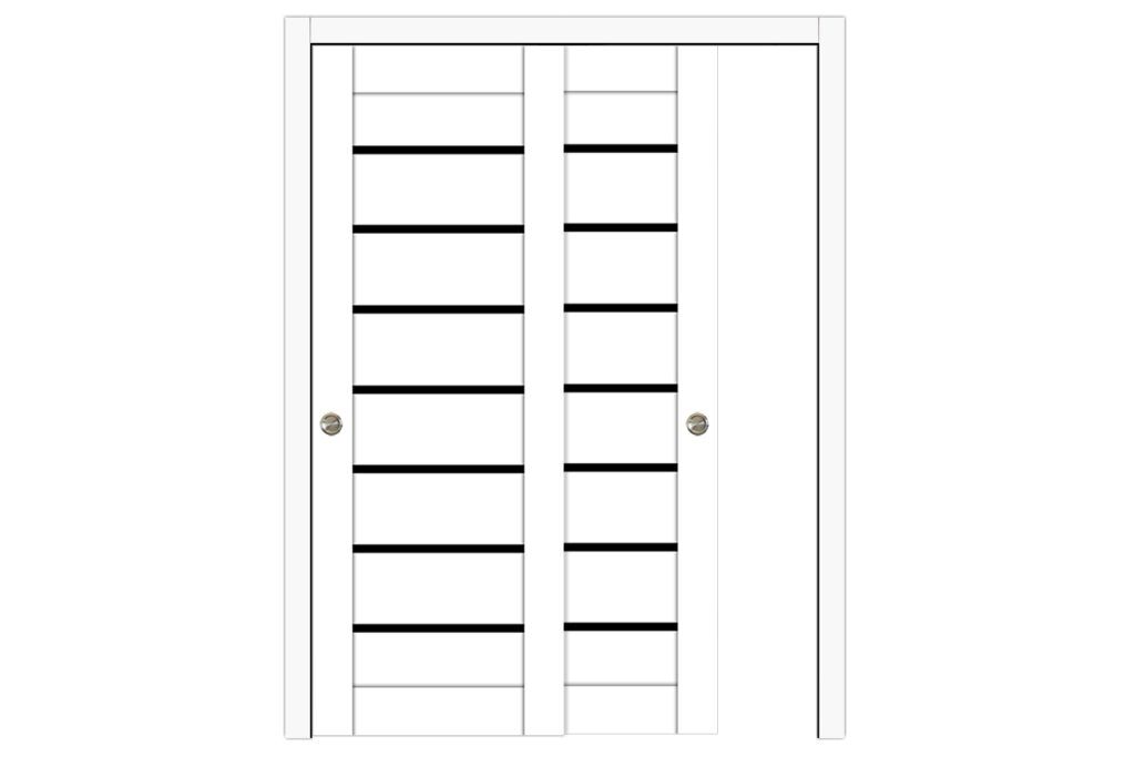 Domino 01 Soft White Laminated Modern Interior Door - Bypass Door