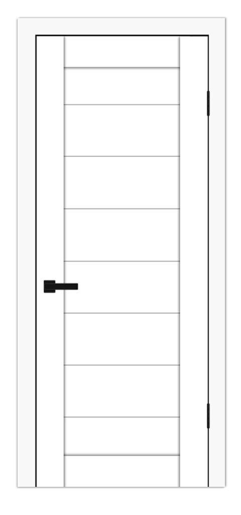 Domino 02 Soft White Laminated Modern Interior Door
