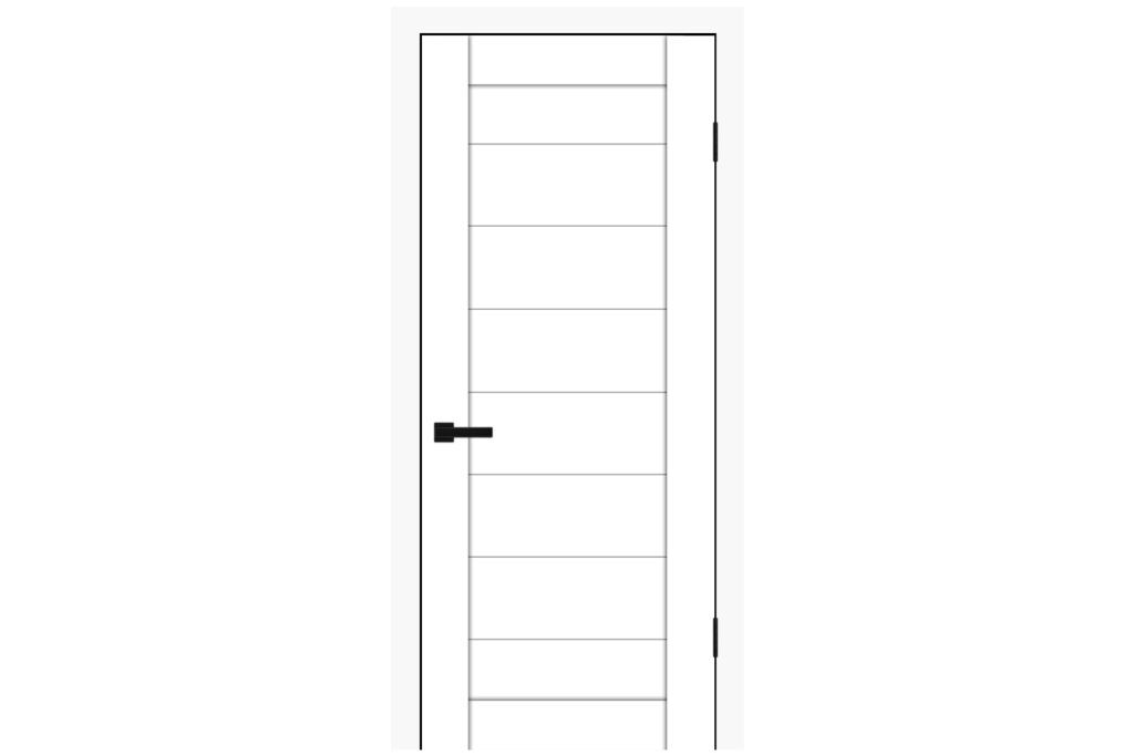 Domino 02 Soft White Laminated Modern Interior Door - Single Door