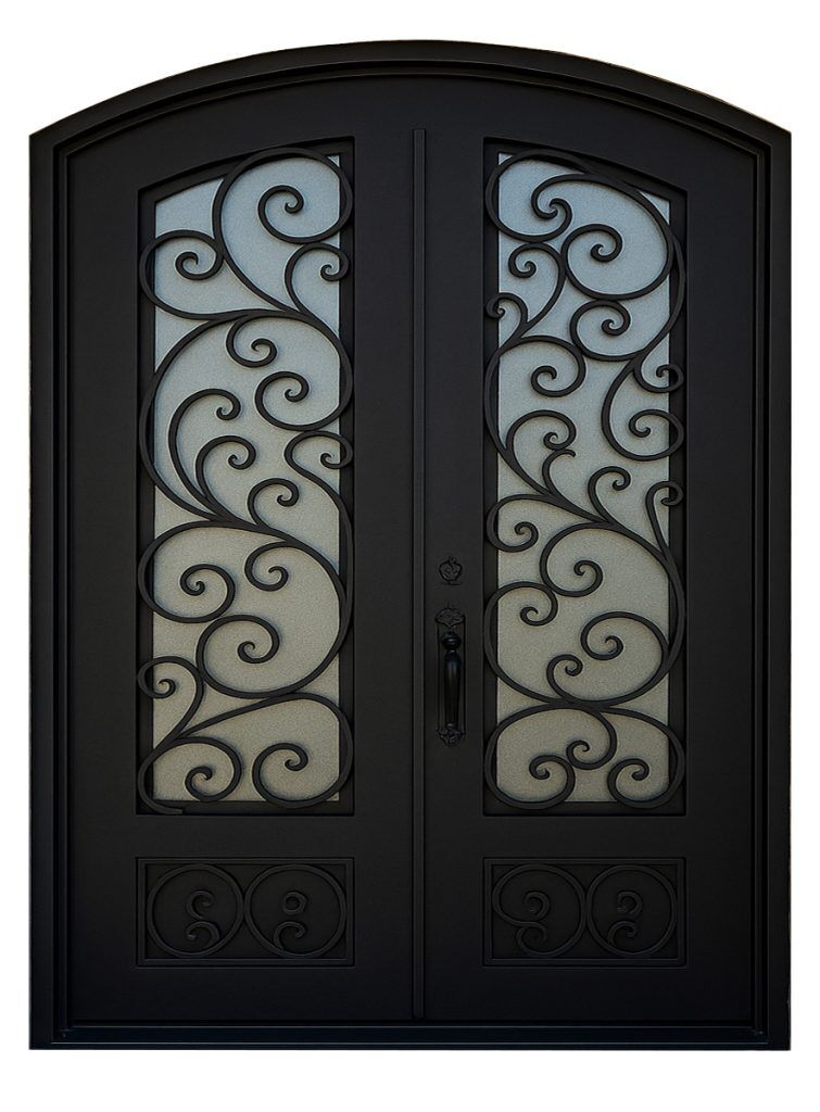Nova Royal Series Wrought Iron Custom Exterior Door Style 058