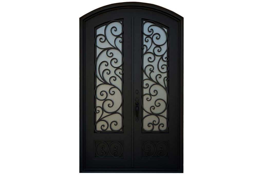 Nova Royal Series Wrought Iron Custom Exterior Door Style 058