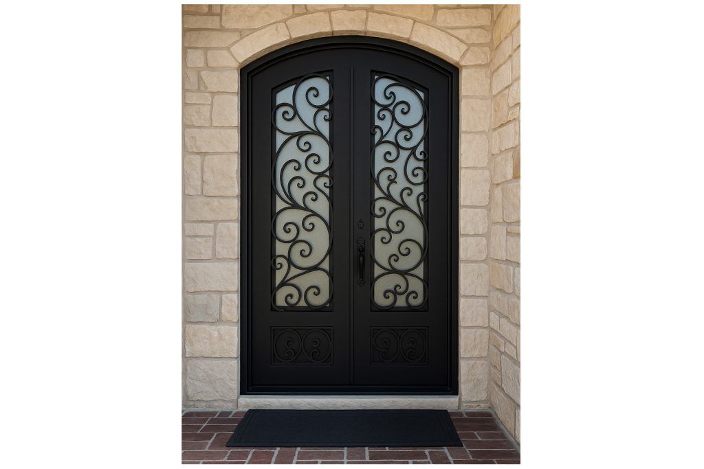 Nova Royal Series Wrought Iron Custom Exterior Door Style 058