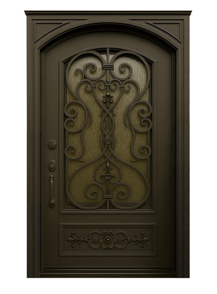 Nova Royal Series Wrought Iron Custom Exterior Door Style 060