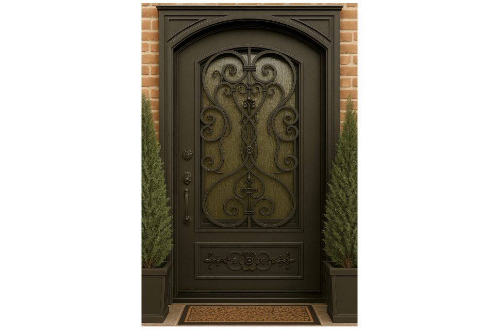 Nova Royal Series Wrought Iron Custom Exterior Door Style 060