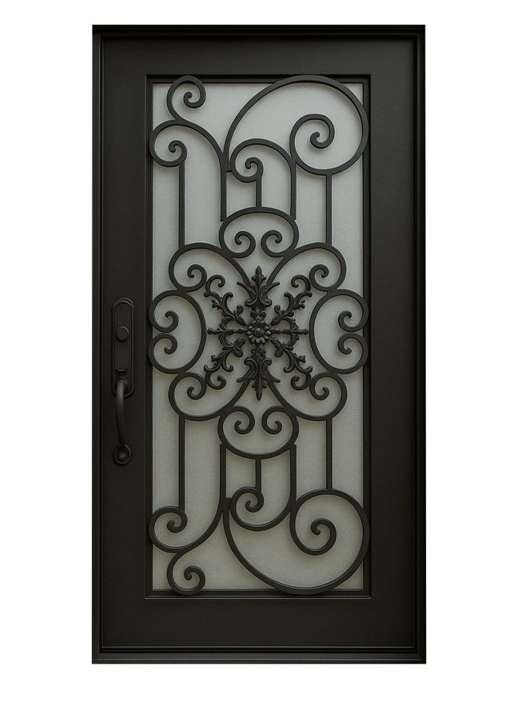 Nova Royal Series Wrought Iron Custom Exterior Door Style 062