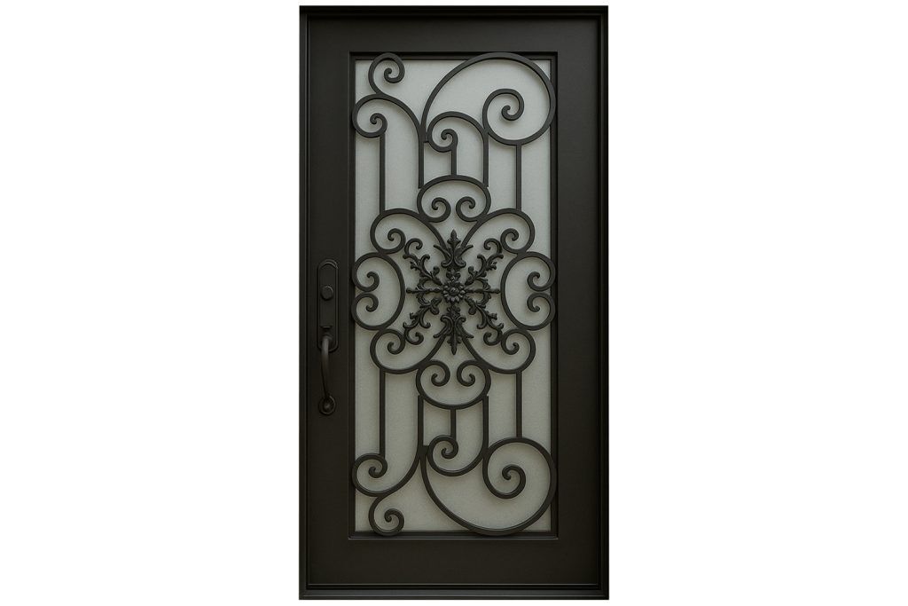 Nova Royal Series Wrought Iron Custom Exterior Door Style 062