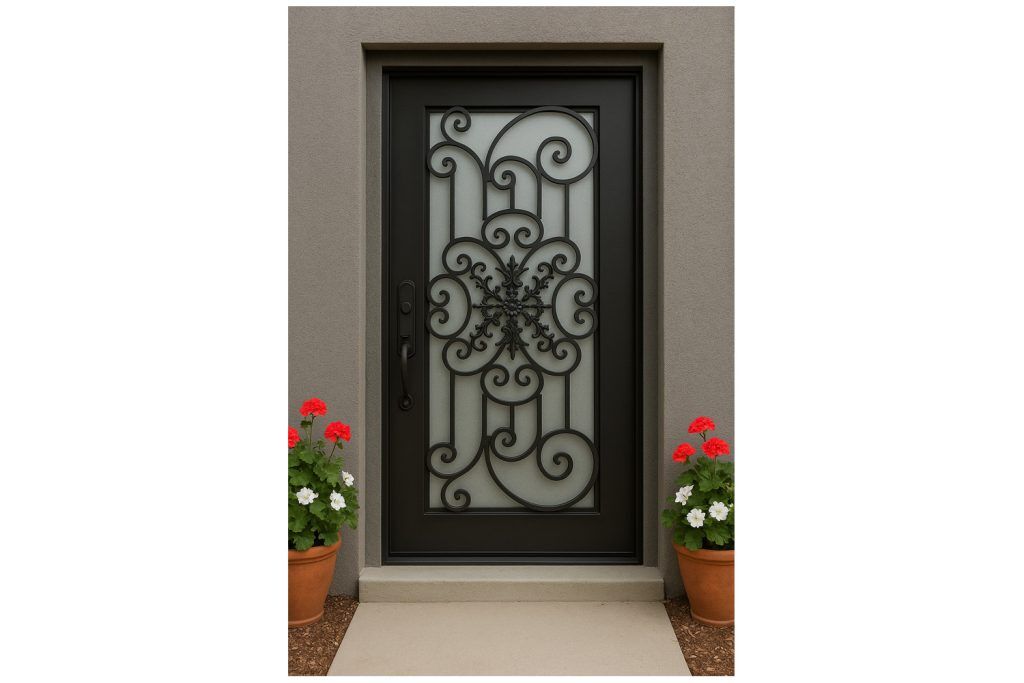 Nova Royal Series Wrought Iron Custom Exterior Door Style 062